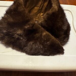 Luxurious Brown Fur Collar